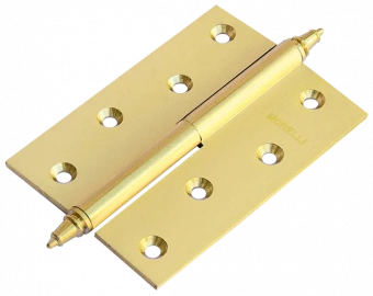дверные петли ms 100x70x2.5 l sg, петля стальная левая цвет-матовая латунь 1шт.