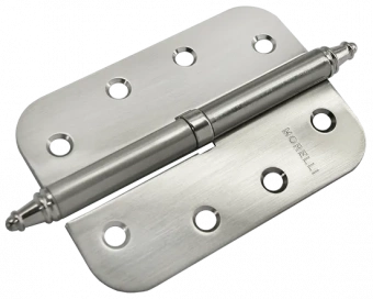 дверные петли ms-c 100x70x2.5 sn r, петля стальная скругленная правая, цвет - бел.никель